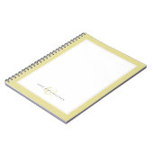Carnet Papier à monogramme à deux bordures chartreuse min (Côté gauche)