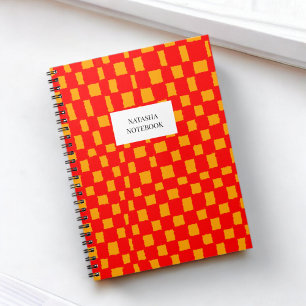 Carnet Papier à papier Motif orange rouge orange vibrant