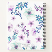Carnet Papier aquarelle floral personnalisé Maison & Jard (Dos)