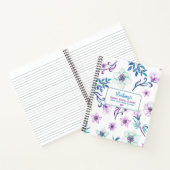 Carnet Papier aquarelle floral personnalisé Maison & Jard (Intérieur)