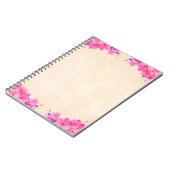 Carnet Papier arrière - plan fleuri (Côté gauche)