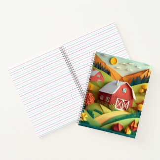 Carnet Papier Art Origami Style Paysage Scène