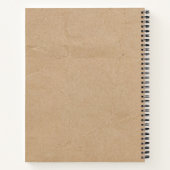 Carnet Papier Brown Rustique Kraft Look Recettes de monog (Dos)