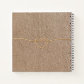 Carnet Papier brun rétro avec chaîne - texte non modifiab (Dos)