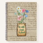 Carnet Papier brun rustique Kraft Style Ferme (Devant)