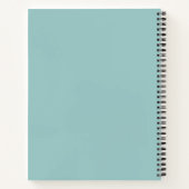 Carnet Papier chimie vierge et ligné bleu aqua nom (Dos)