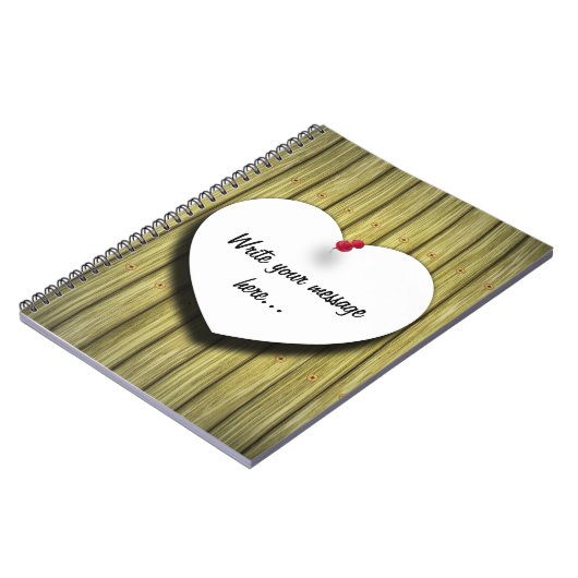 Carnet Papier Coeur manuscrit Script rustique (Côté gauche)