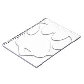 Carnet Papier Coupe Chien Paw Et Forme Coeur (Côté gauche)