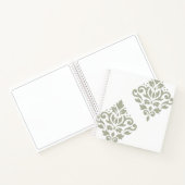 Carnet Papier Damassé Art I Vert sur Blanc (Intérieur)