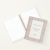 Carnet Papier de bureau à motif quadrillé rose taupe ivoi (Intérieur)