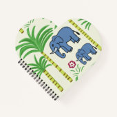 Carnet papier d'éléphants et de canne à sucre (Devant)