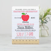 Carnet Papier Enseignant Graduation Invitation (Debout devant)