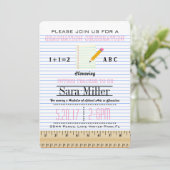 Carnet Papier Enseignant Graduation Invitation (Debout devant)