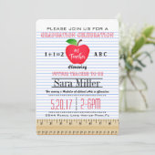 Carnet Papier Enseignant Graduation Invitation (Debout devant)