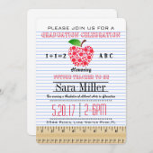 Carnet Papier Enseignant Graduation Invitation (Devant / Derrière)