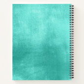Carnet Papier fantaisie monogrammé brillant turquoise (Dos)