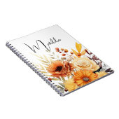Carnet Papier floral aquarelle personnalisé (Côté Droit)