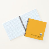 Carnet Papier graphique à monogramme jaune moutarde moder (Intérieur)