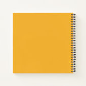 Carnet Papier graphique à monogramme jaune moutarde moder (Dos)