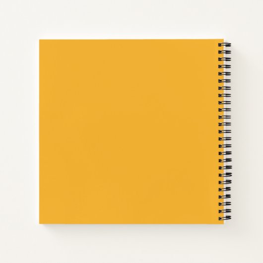 Carnet Papier graphique à monogramme jaune moutarde moder (Dos)