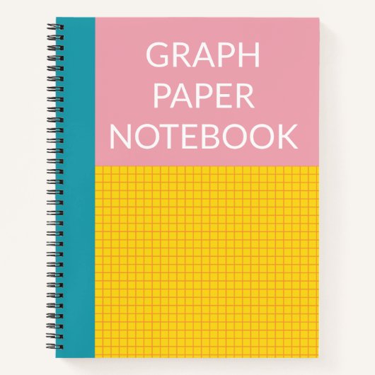 Carnet Papier graphique Aqua rose jaune couleur bloc de c (Devant)