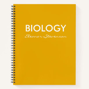 Carnet Papier Graphique de Biologie Jaune Personnalisé