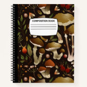 Carnet Papier graphique en champignon Composition spirale (Devant)