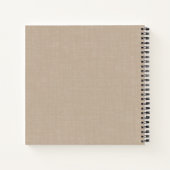 Carnet Papier graphique en monogramme or de lin moderne (Dos)