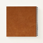 Carnet Papier graphique en monogramme or en cuir Brown (Dos)