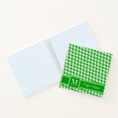Carnet Papier graphique Monogrammé Green Houndstooth (Intérieur)
