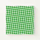 Carnet Papier graphique Monogrammé Green Houndstooth (Dos)