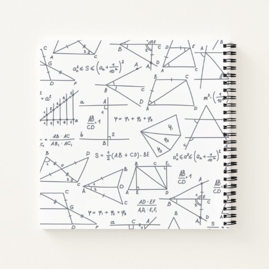 Carnet Papier graphique Motif des diagrammes mathématique (Dos)