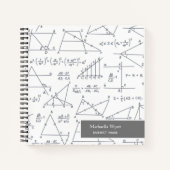Carnet Papier graphique Motif des diagrammes mathématique (Devant)