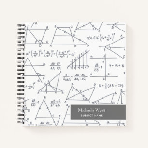 Carnet Papier graphique Motif des diagrammes mathématique