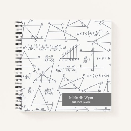 Carnet Papier graphique Motif des diagrammes mathématique (Devant)