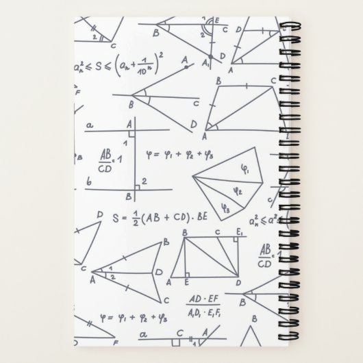 Carnet Papier graphique Motif des diagrammes mathématique (Verso)