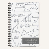 Carnet Papier graphique Motif des diagrammes mathématique (Recto)
