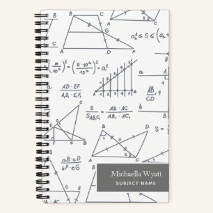 Carnet Papier graphique Motif des diagrammes mathématique