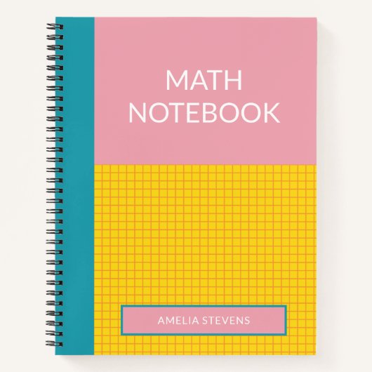 Carnet Papier graphique personnalisé en mathématiques de (Devant)