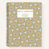 Carnet Papier graphique personnalisé Retro Boho Mandala (Devant)