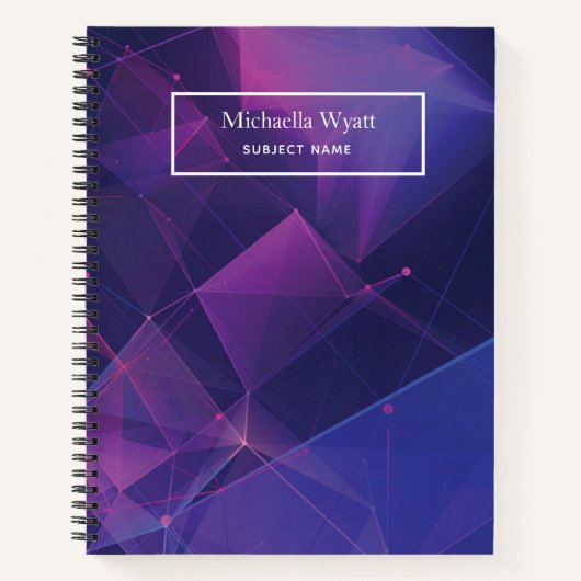 Carnet Papier graphique simple géométrique personnalisé v (Devant)