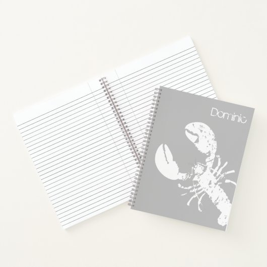 Carnet Papier gris clair et blanc (Intérieur)
