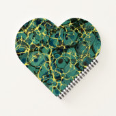 Carnet Papier marbré vintage et Étiquette de nom (Dos)