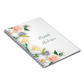Carnet Papier monogramme flou rose (Côté Droit)