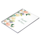 Carnet Papier monogramme flou rose (Côté gauche)