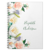 Carnet Papier monogramme flou rose (Devant)