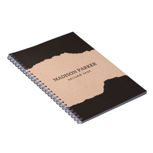 Carnet Papier noir et beige (Côté Droit)