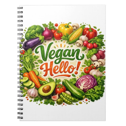 Carnet Papier-notes « Vegan Hello » (Devant)