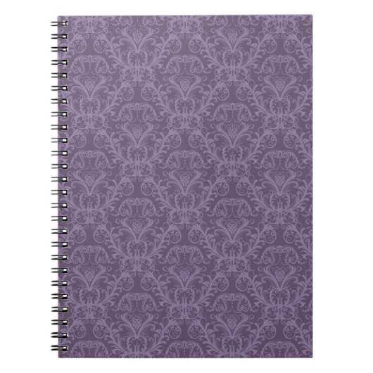 Carnet Papier peint à fleurs mauves 2 (Devant)