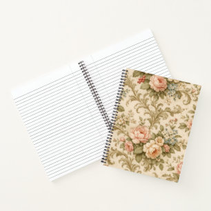 Carnet Papier peint à motif floral vintage